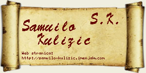 Samuilo Kulizić vizit kartica